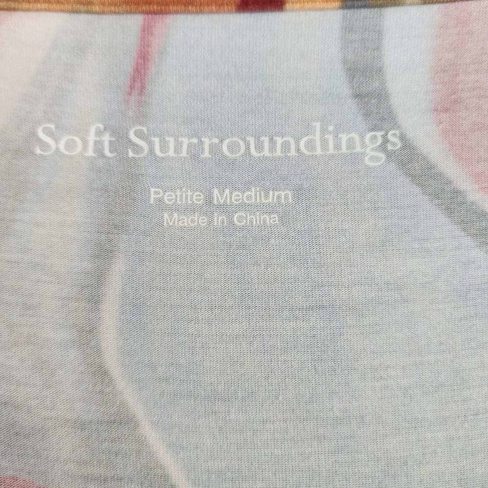 Soft Surroundings Brigitte Dress Petite Med Abstract Swirl Stretch Maxi artsy - Picture 7 of 13